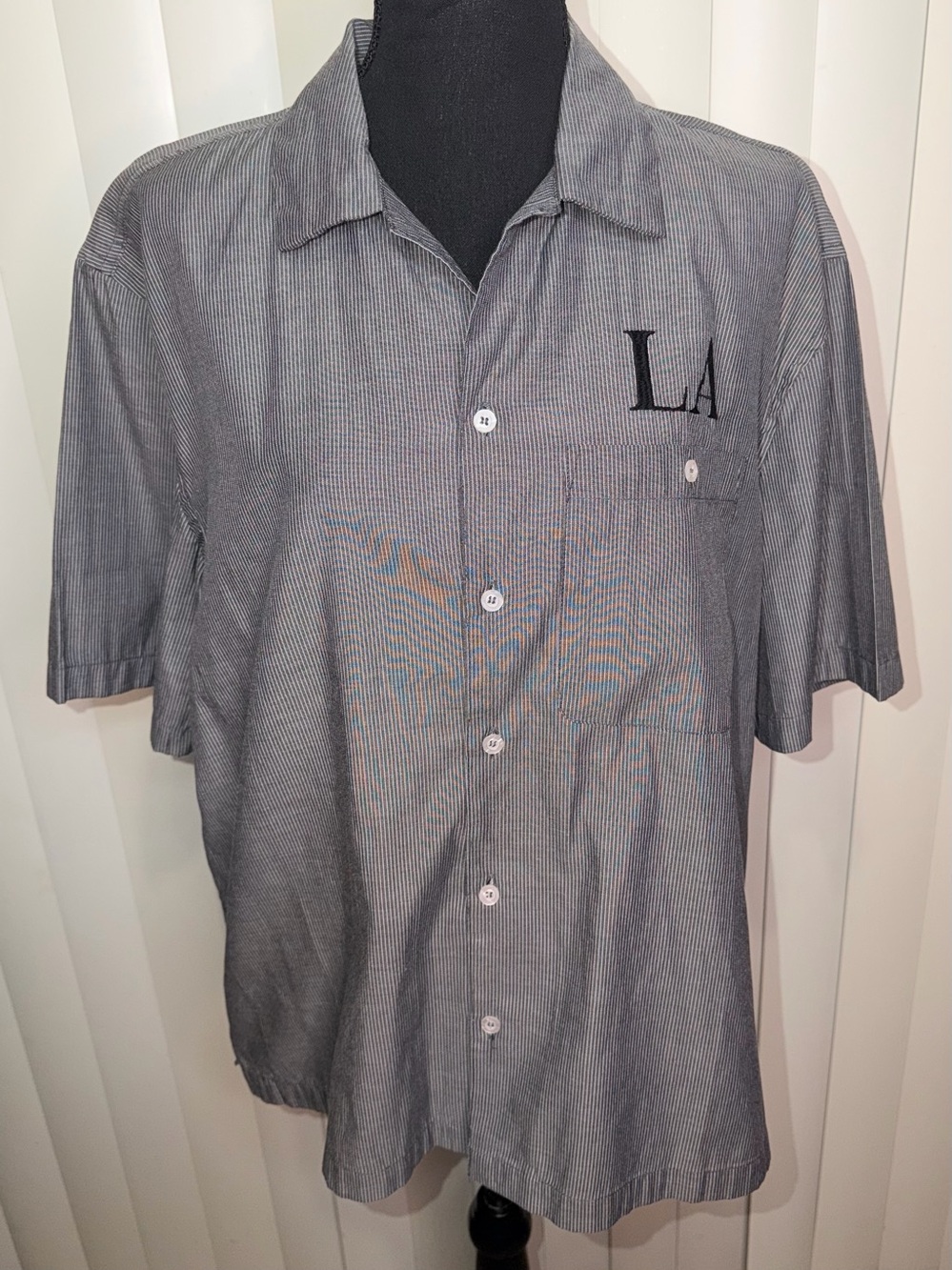 18 Centimeters Men’s Black Rockabilly Button Down Shirt Los Angeles Records XL